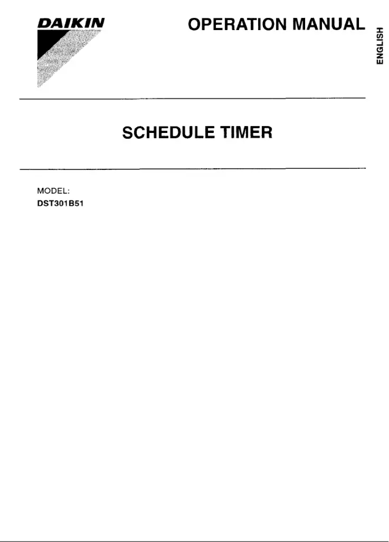 Page 1 de la notice Manuel utilisateur Daikin DST301BA51