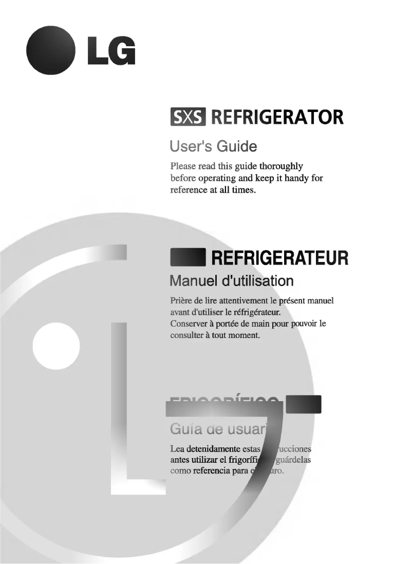 Page 1 de la notice Manuel utilisateur LG GR-B207DLZA