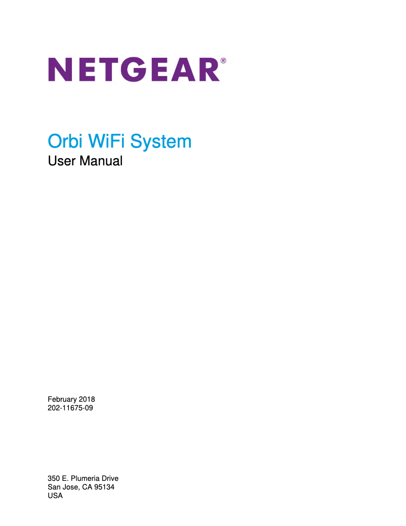 Page 1 de la notice Manuel utilisateur Netgear Orbi RBR20 Micro