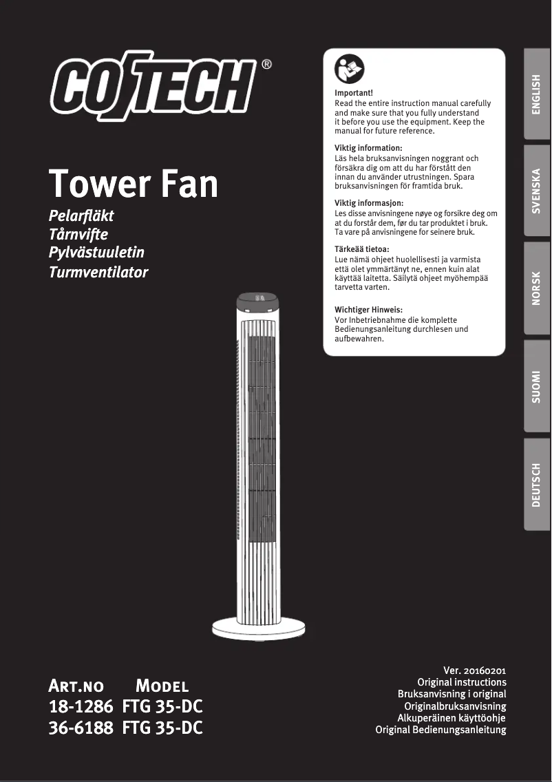 Imagen de la primera página del manual del dispositivo FTG 35-DC