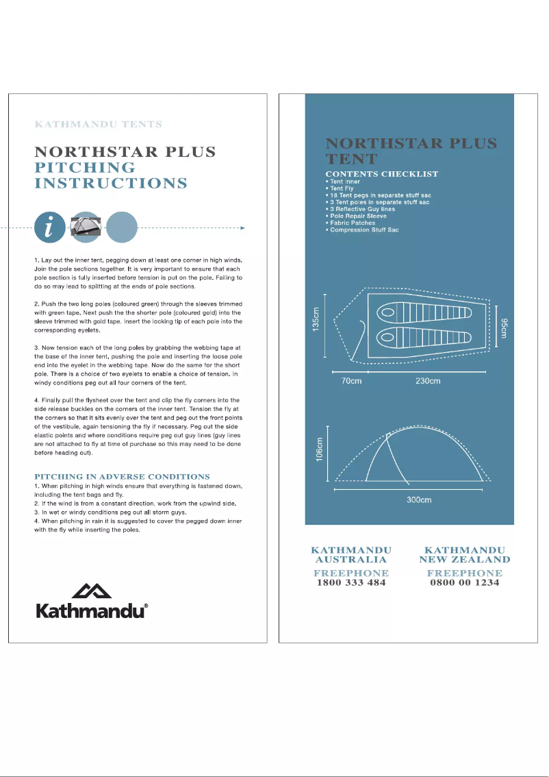 Página 1 del manual Manual de usuario Kathmandu North Star XT