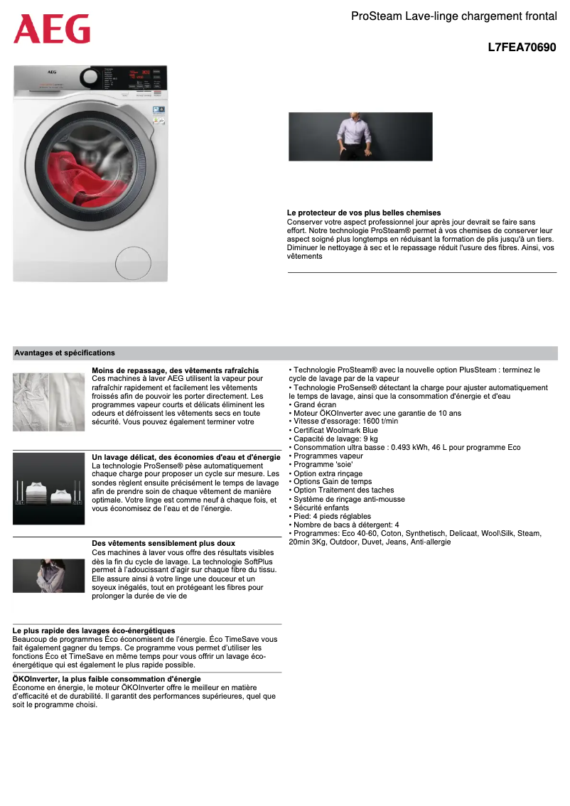 Image de la première page du manuel de l'appareil L7FEA70690