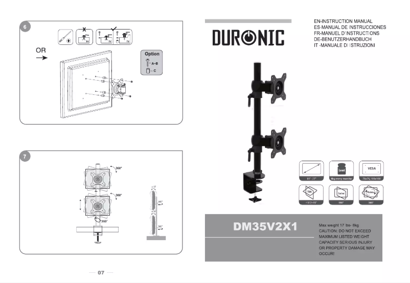 Page 1 de la notice Manuel utilisateur Duronic DM35V2X1