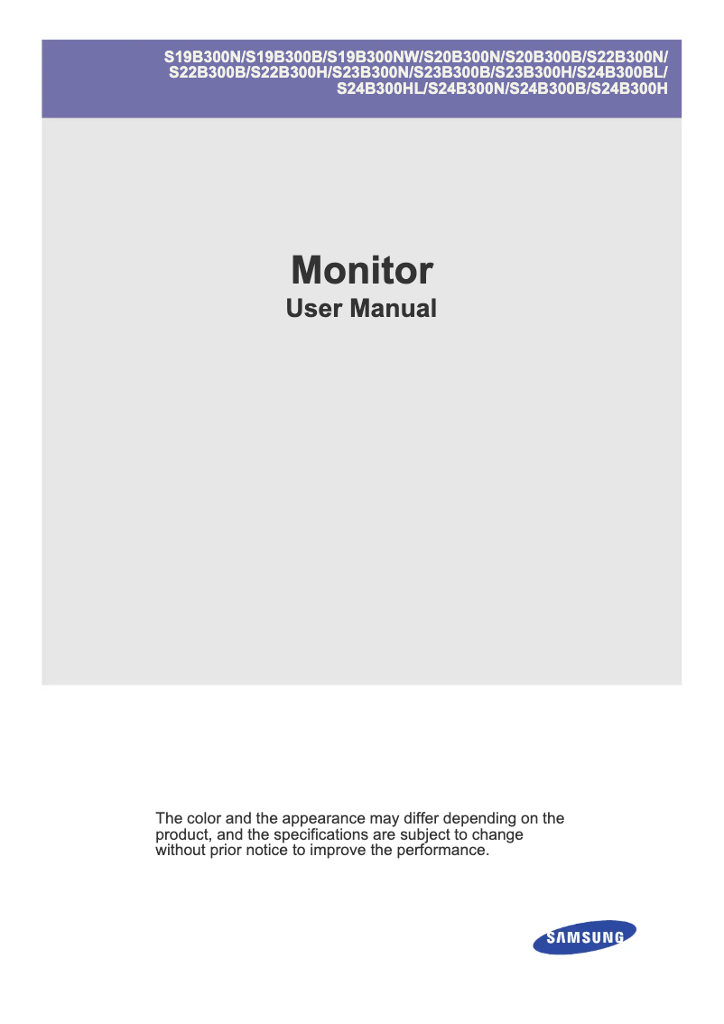 Page n°1 - Manuel utilisateur Samsung SM-S22B300B