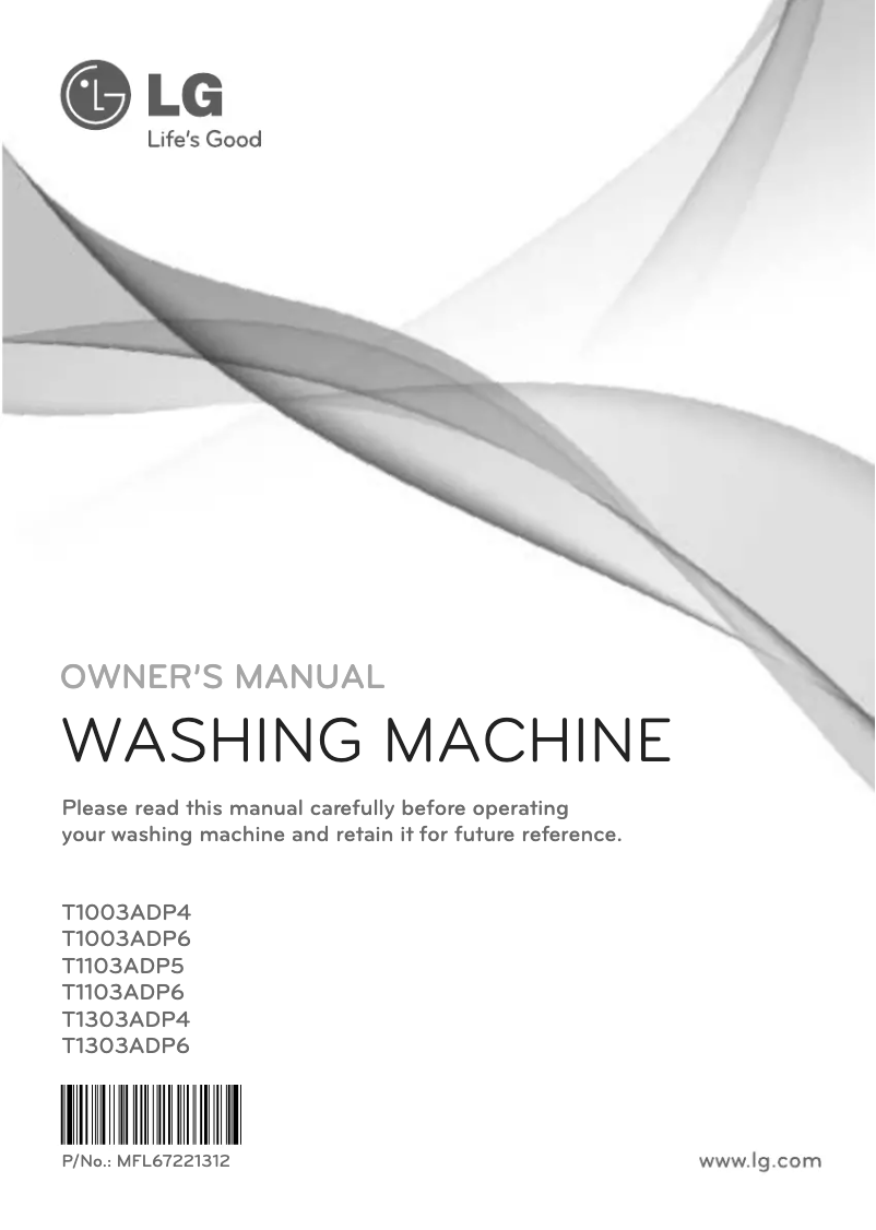 Page 1 de la notice Manuel utilisateur LG T1103ADP6