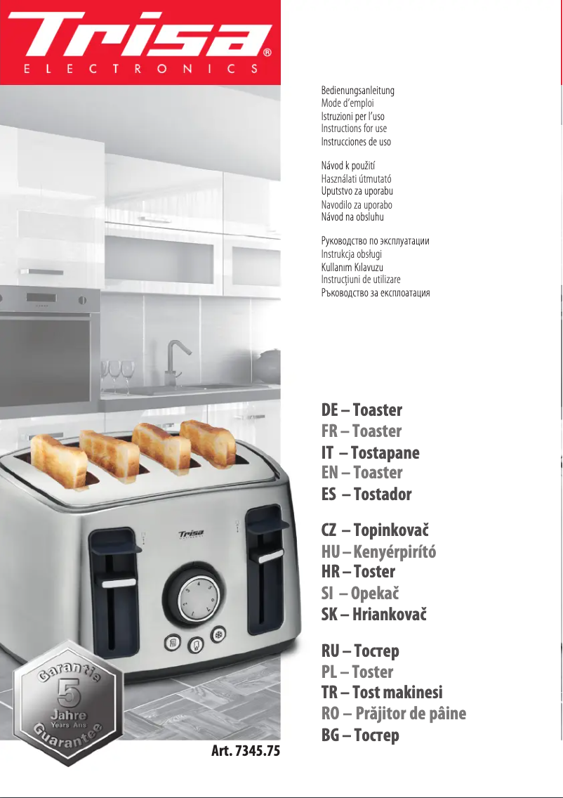 Page n°1 - Manuel utilisateur Trisa Family Toast