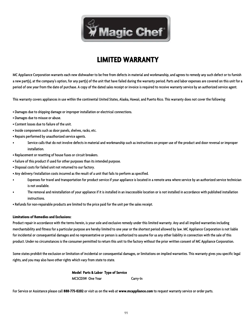 Imagen de la primera página del manual del dispositivo MCSCD3W