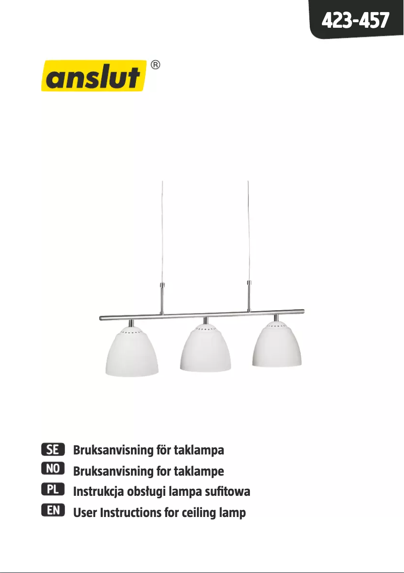 Page 1 de la notice Manuel utilisateur Anslut 423-457