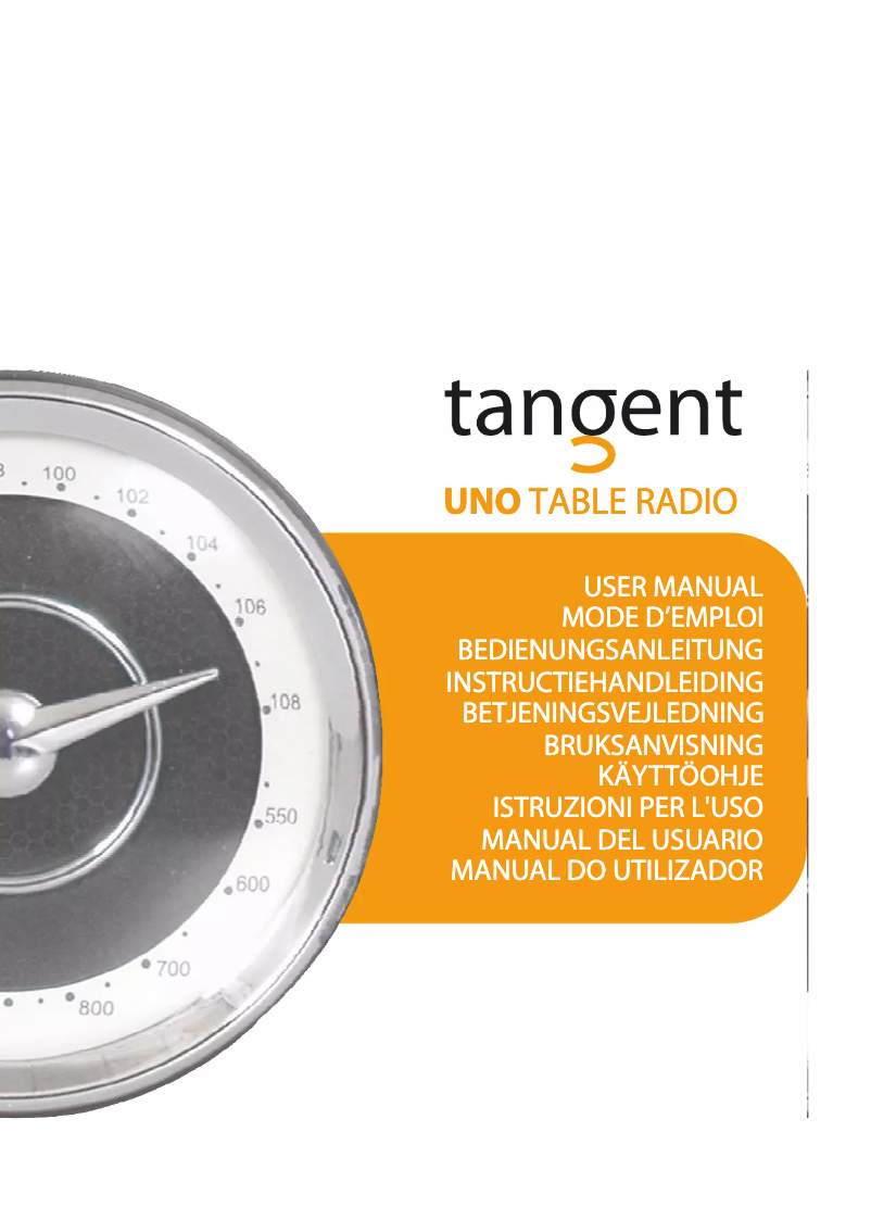 Página 1 del manual Manual de usuario Tangent Uno Table Radio