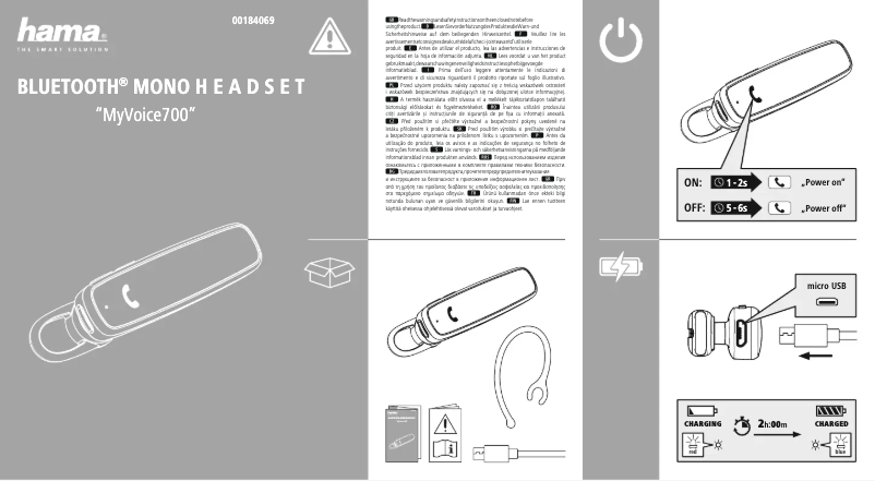 Image de la première page du manuel de l'appareil MyVoice700