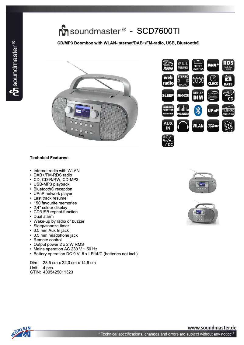Image de la première page du manuel de l'appareil SCD7600