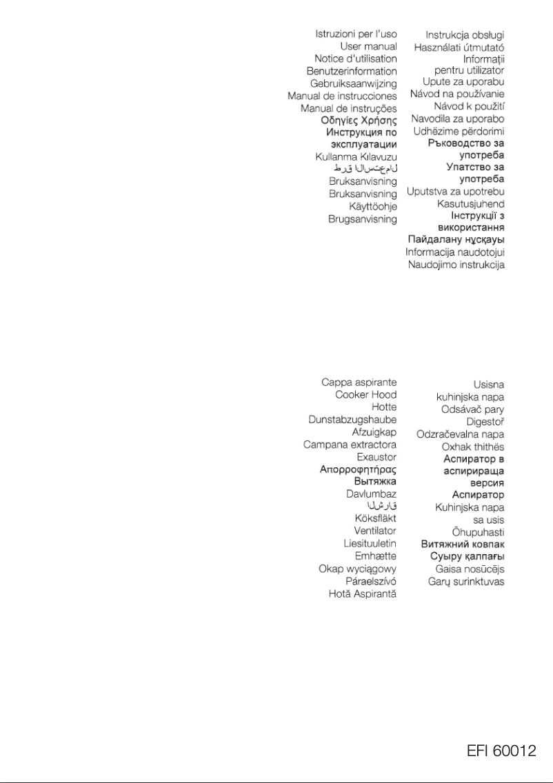 Page 1 de la notice Manuel utilisateur Electrolux EFI60012S
