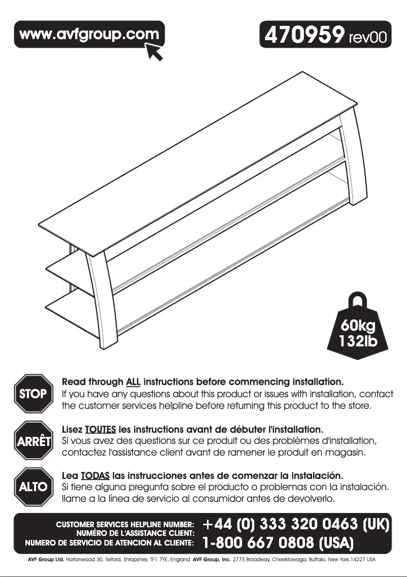 Page 1 de la notice Manuel utilisateur AVF Kivu FS1800KIV