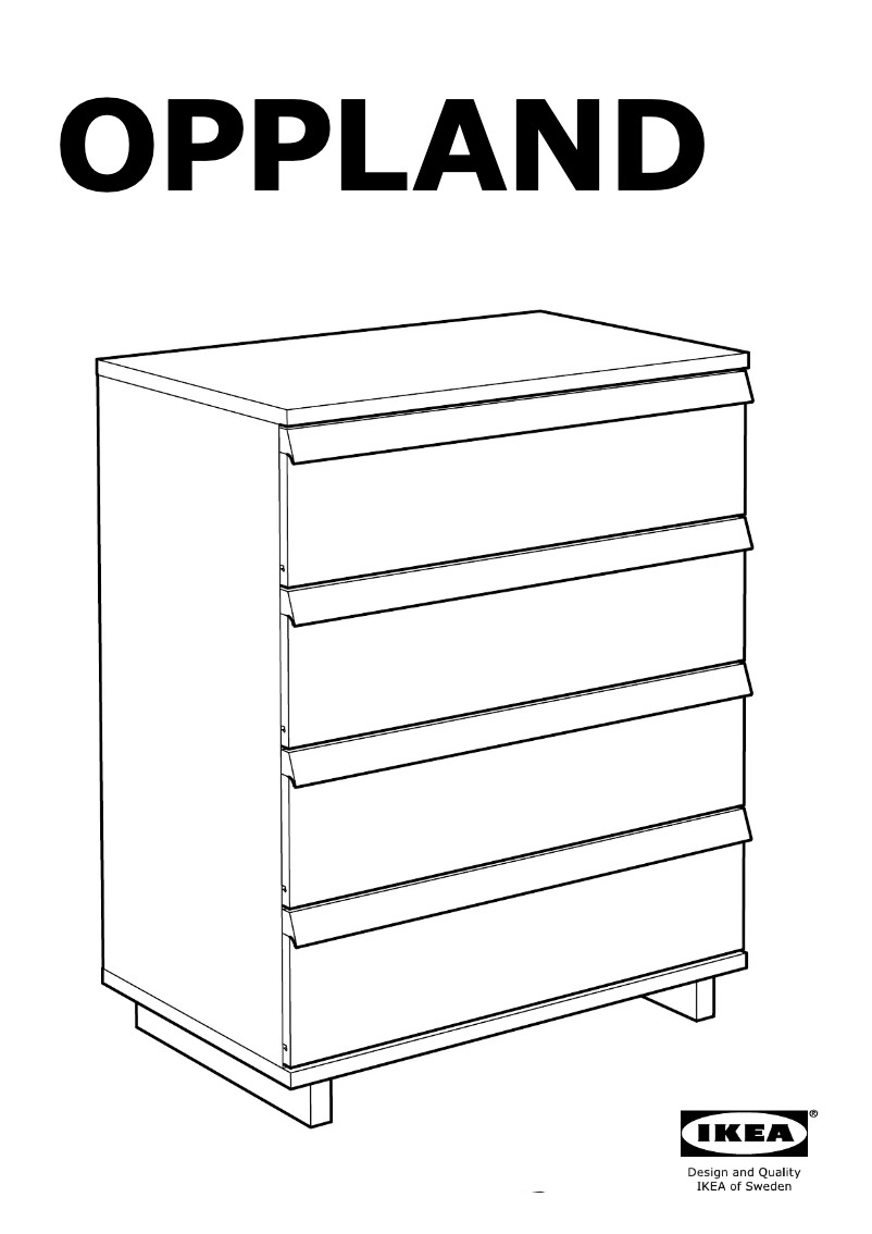 Page 1 de la notice Manuel utilisateur Ikea OPPLAND (4 drawers)