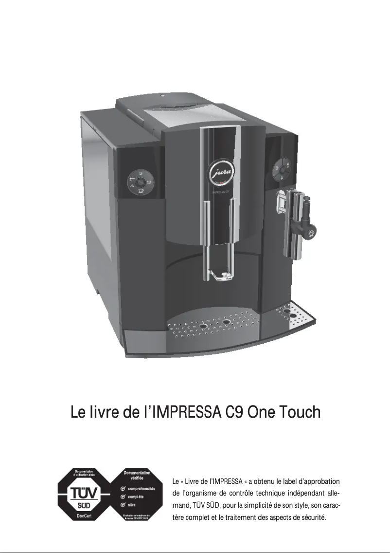 Page n°1 - Manuel utilisateur Jura IMPRESSA C9 One Touch