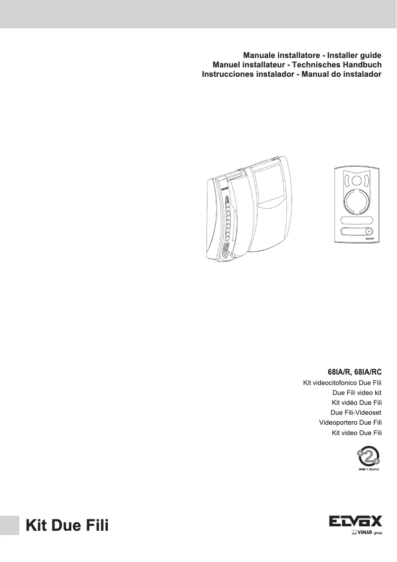Page 1 de la notice Manuel utilisateur Vimar ELVOX 68IA/R
