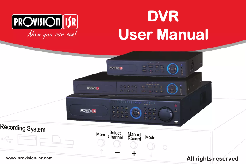 Page 1 de la notice Manuel utilisateur Provision-ISR SA-16400NE+