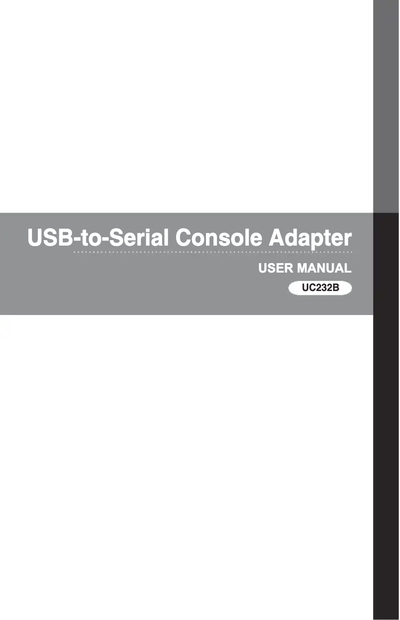 Page n°1 - Manuel utilisateur ATen UC232B
