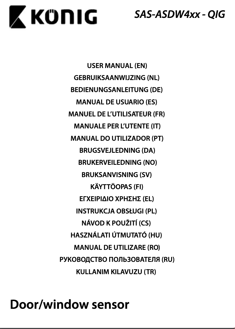 Página 1 del manual Manual de usuario Konig SAS-ASDW402