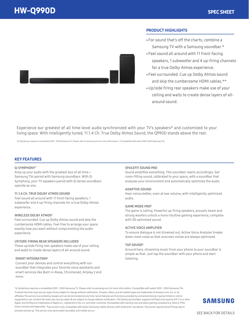 Image de la première page du manuel de l'appareil HW-Q990D