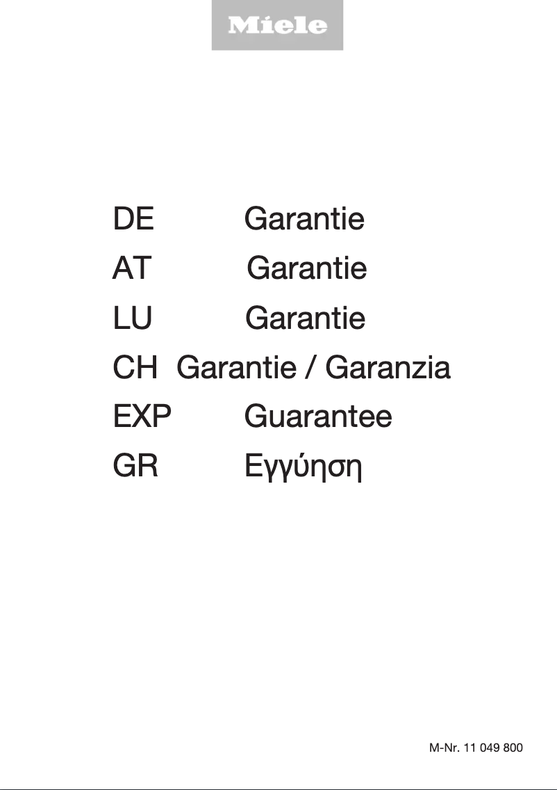 Página 1 del manual Manual de usuario Miele H 2265-1-55 E