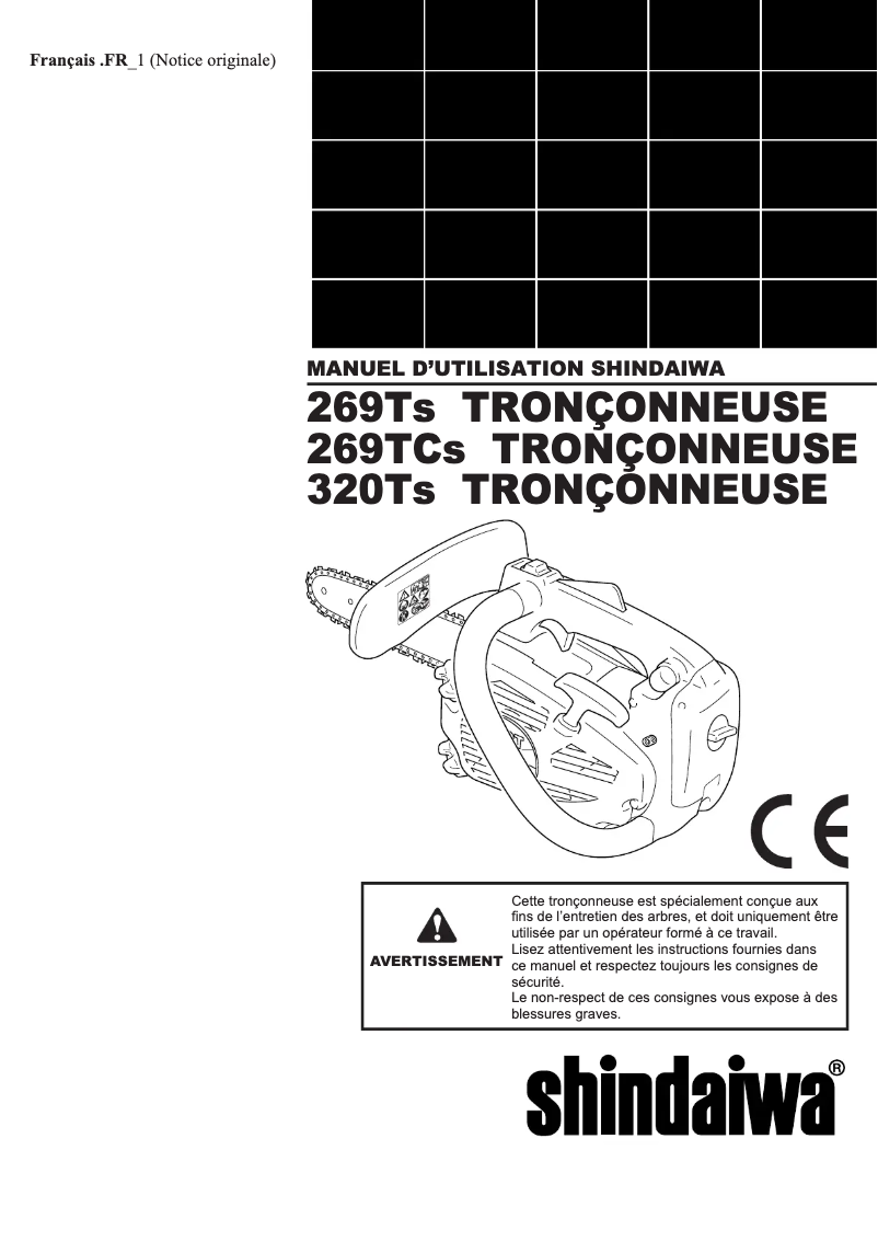 Image de la première page du manuel de l'appareil 269TS