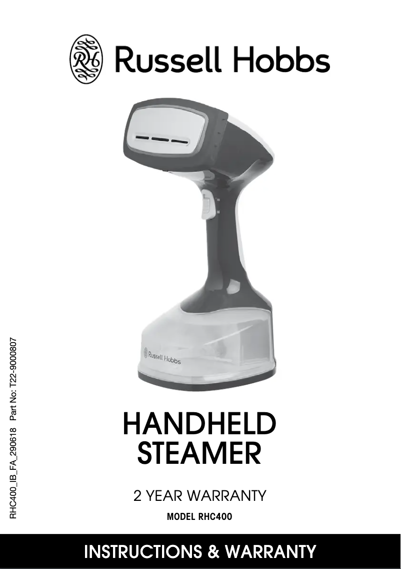 Page n°1 - Manuel utilisateur Russell Hobbs Handheld Steamer RHC400