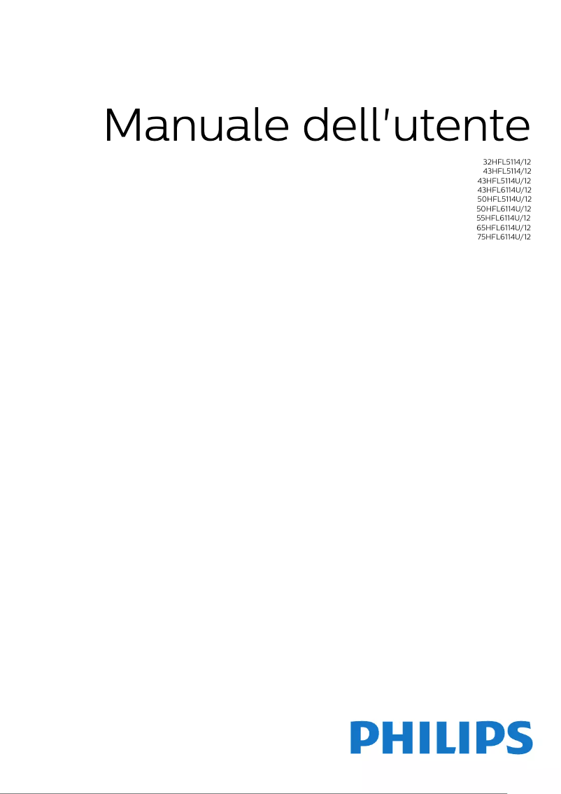 First page image of the manual for 43HFL6114U