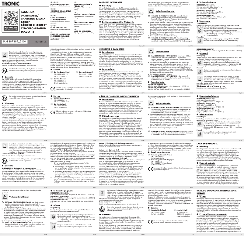 Image de la première page du manuel de l'appareil TCAG A1.8