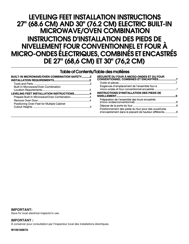 Page n°1 - Manuel utilisateur Maytag W10495947