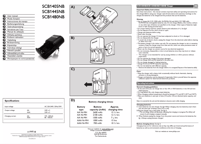 Page 1 de la notice Manuel utilisateur Philips MultiLife SCB1445NB