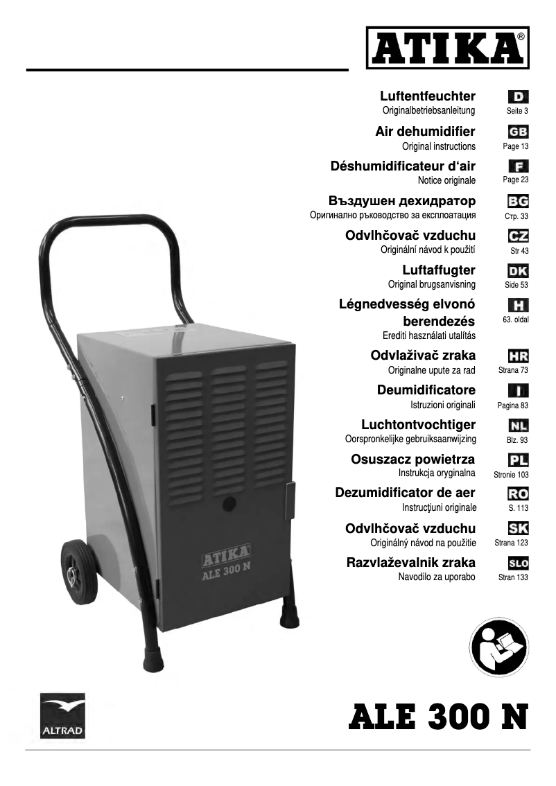 Image de la première page du manuel de l'appareil ALE 300 N