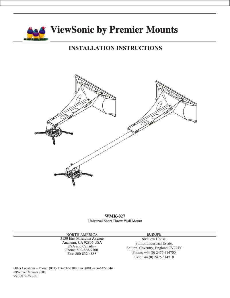Image de la première page du manuel de l'appareil WMK-027