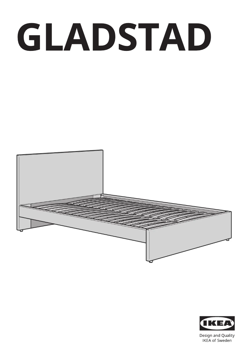 Page 1 de la notice Manuel utilisateur Ikea GLADSTAD 204.904.65