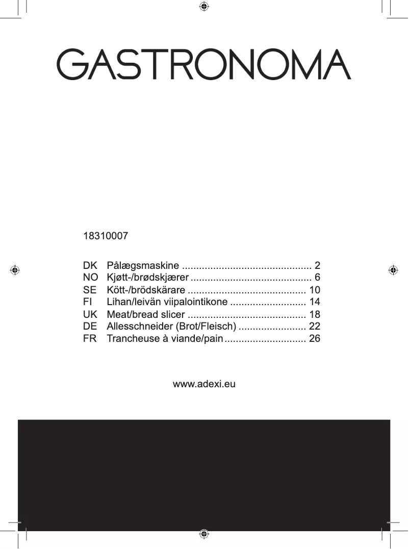 Imagen de la primera página del manual del dispositivo 18310007