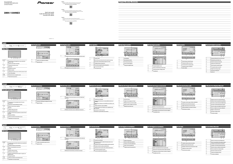 Page 1 de la notice Guide de démarrage rapide Pioneer DMH-1500NEX