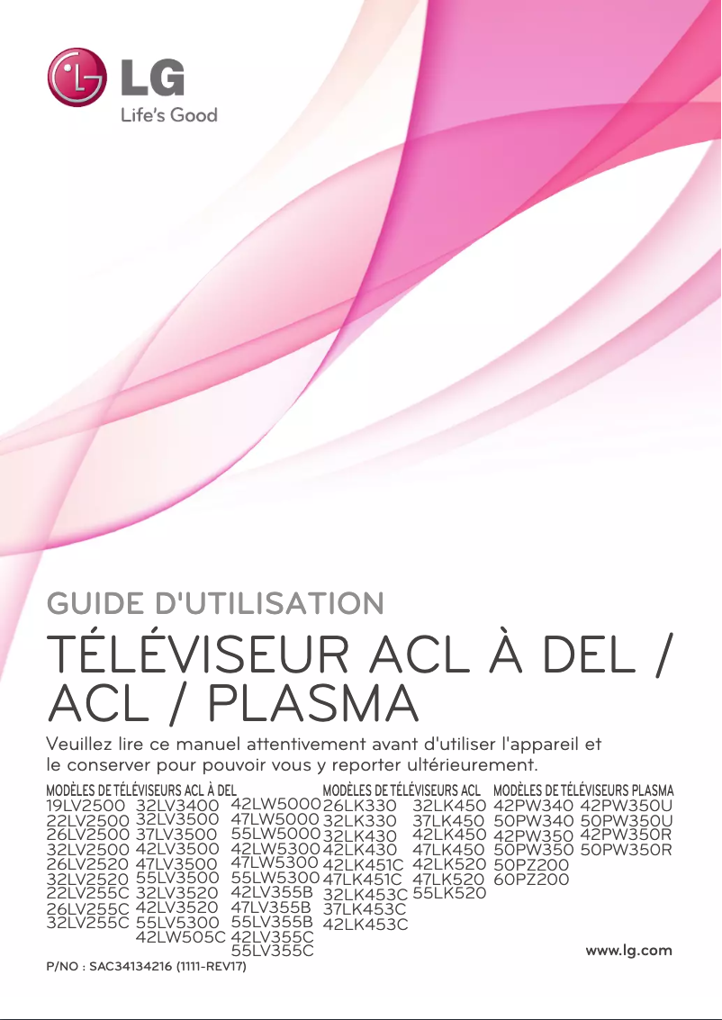 Página 1 del manual Manual de usuario LG 55LW5000