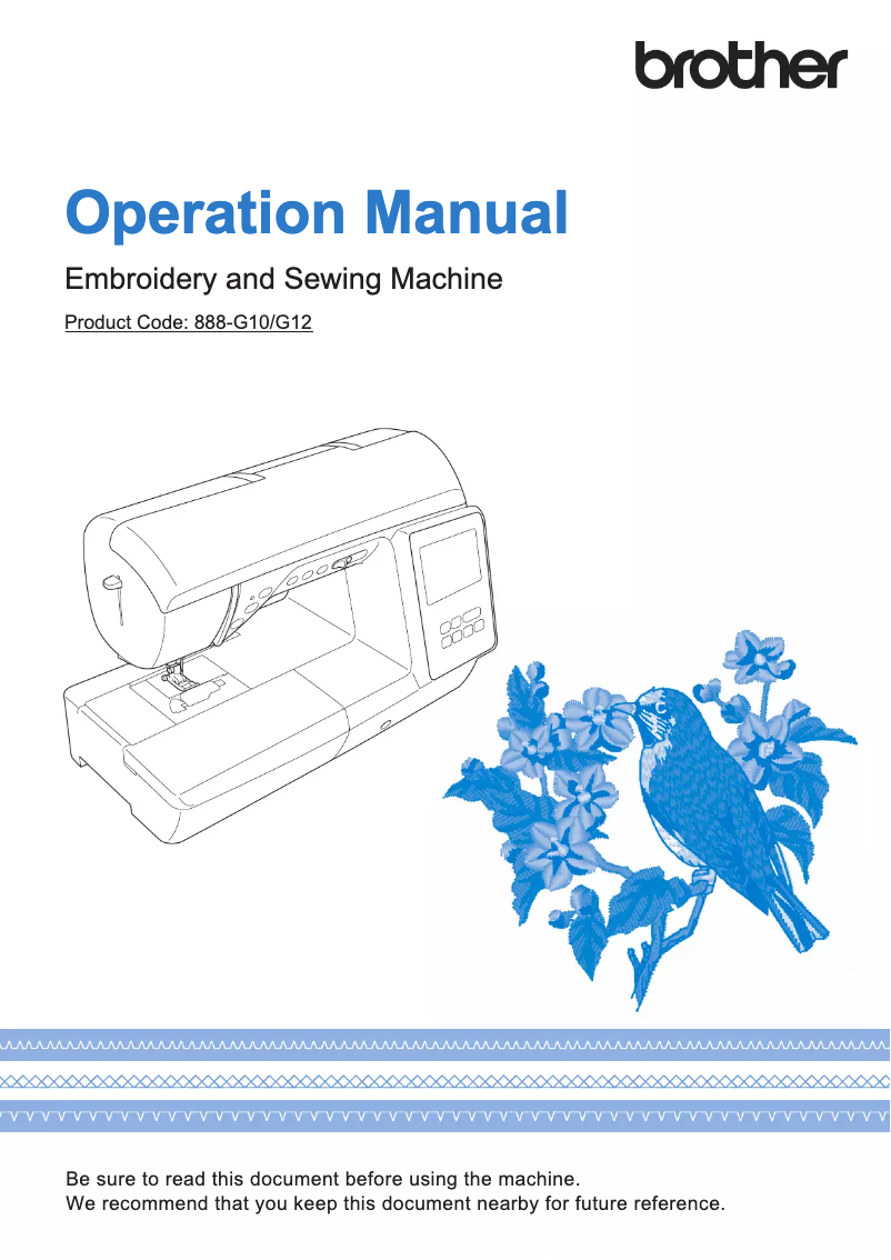 Page 1 de la notice Manuel utilisateur Brother Innov-is NV2650D