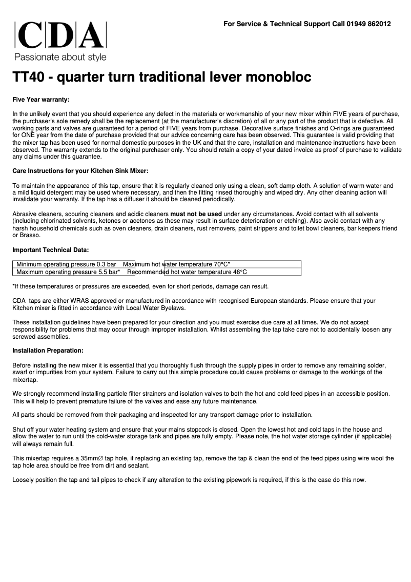 Página 1 del manual Manual de usuario CDA TT40CH