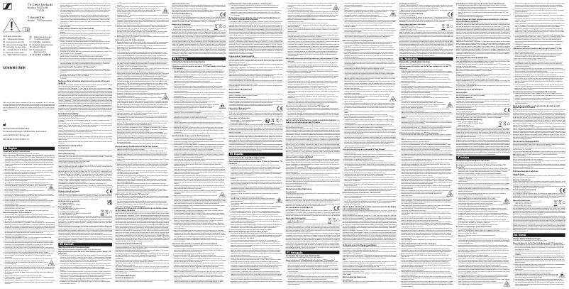 Image de la première page du manuel de l'appareil TV Clear Set