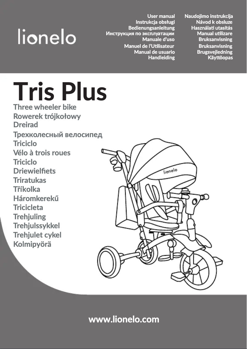 Page 1 de la notice Manuel utilisateur Lionelo Tris Plus