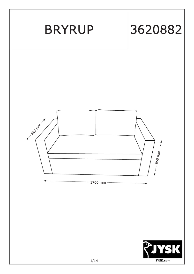 Página 1 del manual Manual de usuario JYSK Bryrup