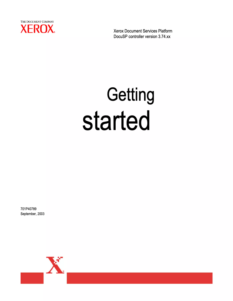 Page n°1 - Manuel utilisateur Xerox DocuTech 6115