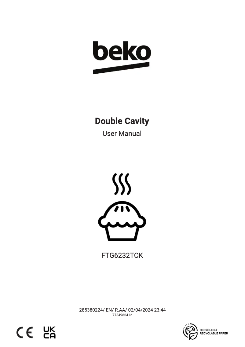 Page 1 de la notice Manuel utilisateur Beko FTG6232TCK