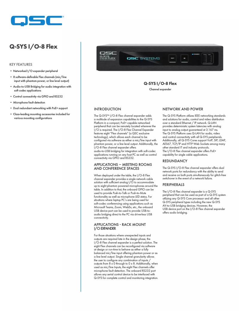 Image de la première page du manuel de l'appareil I/O-8 Flex