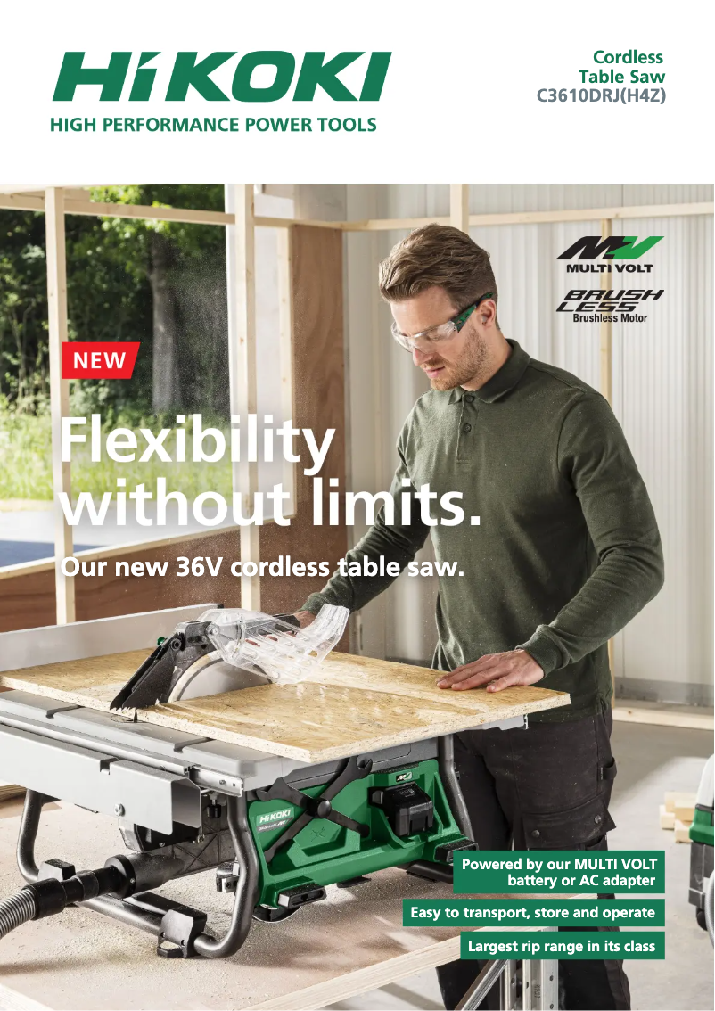Page 1 de la notice Brochure HiKOKI C3610DRJ