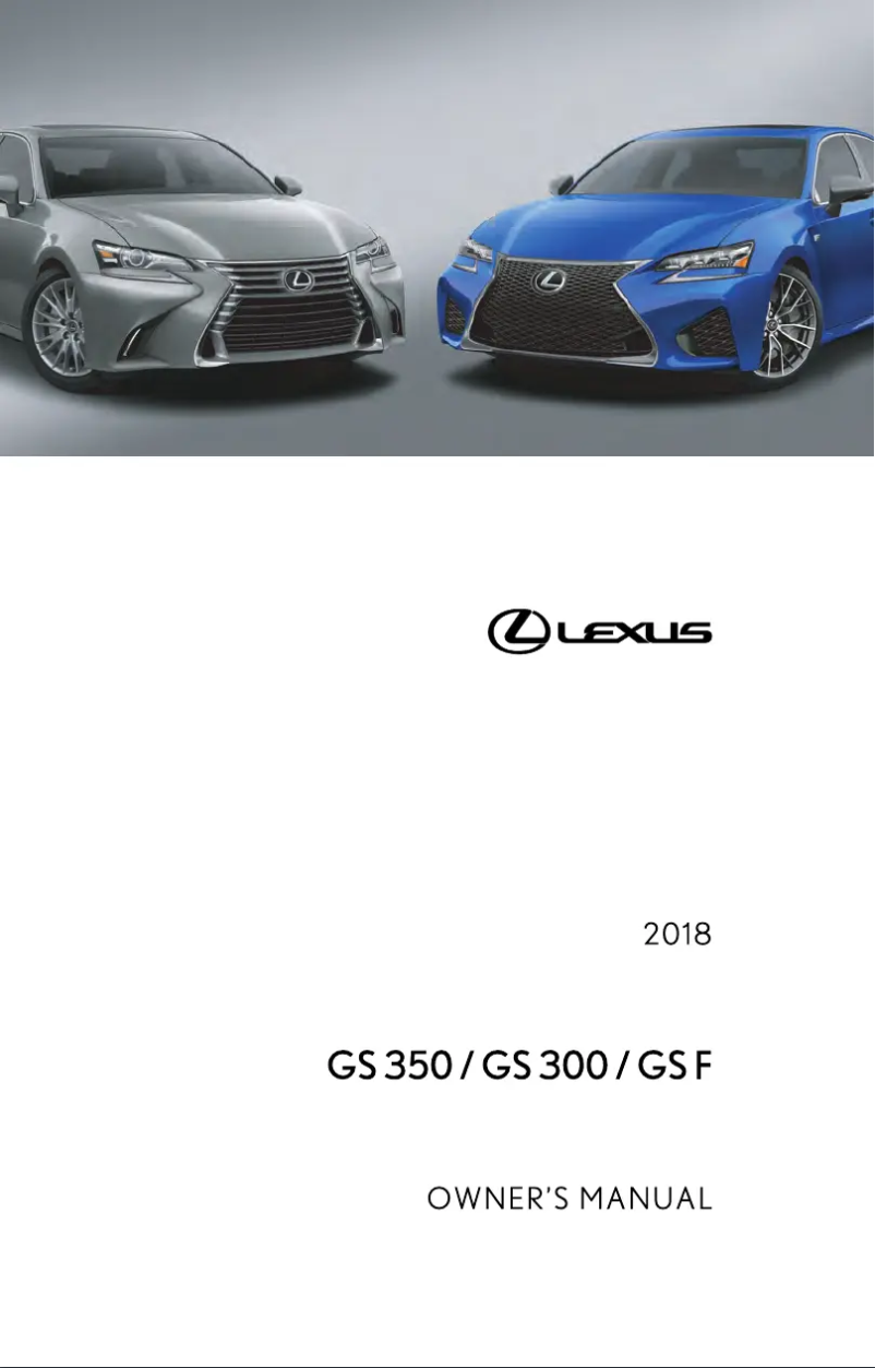 Página 1 del manual Manual de usuario Lexus GS 300 (2018)