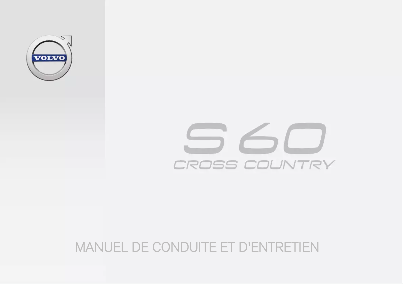 Page 1 de la notice Manuel utilisateur Volvo S60 Cross Country (2018)