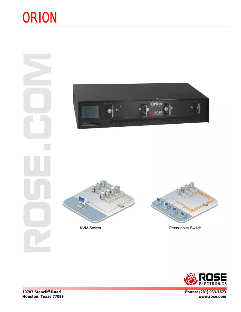 Page n°1 - Manuel utilisateur Rose Orion