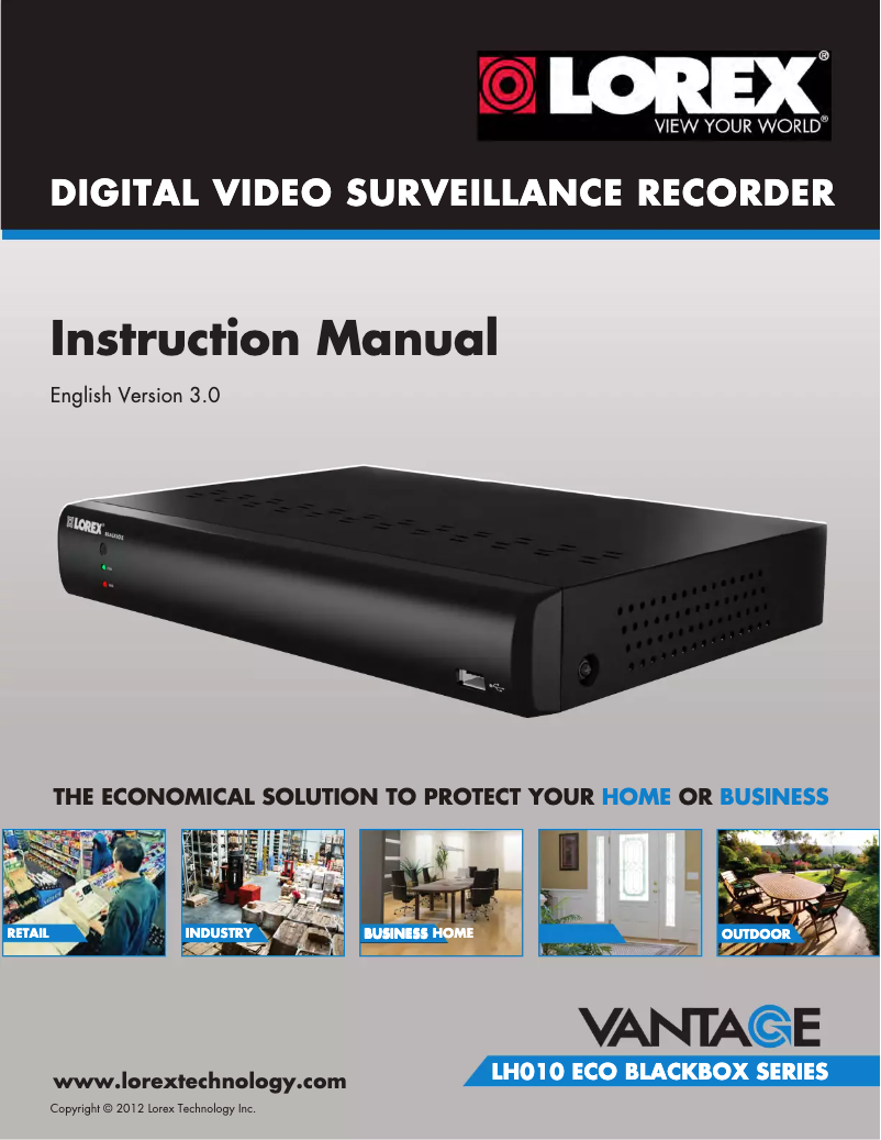 Page n°1 - Manuel utilisateur Lorex LH014501C4F